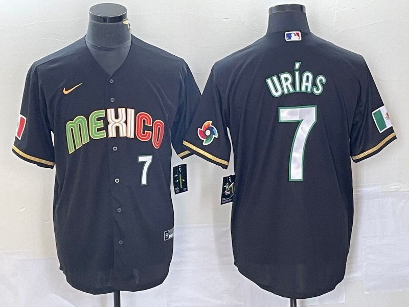 Men 2023 World Cub Mexico #7 Urias Black Nike MLB Jersey style 91819->more jerseys->MLB Jersey